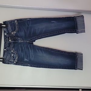Miss me size 24 capri womans blue jeans